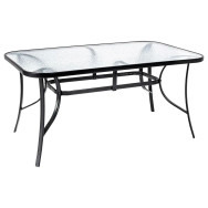 Стіл садовий прямокутний 150х90х70 см чорний
