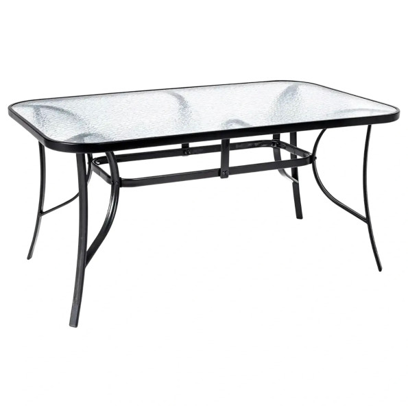 Стіл садовий прямокутний 150х90х70 см чорний