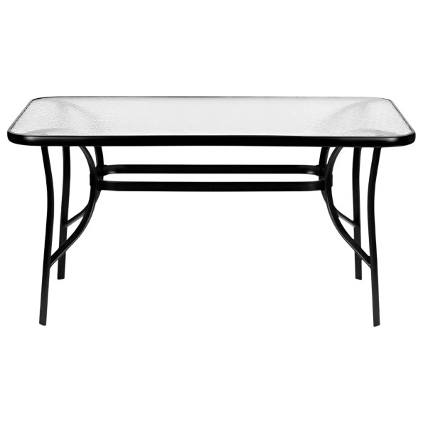 Стіл садовий прямокутний 140х80х70 см чорний 