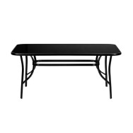 Стіл садовий прямокутний 120х70х70 см чорний