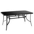Стол садовый прямоугольный 150х90х70 см черный