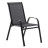 Садовий стілець із текстилену вуличний на металевій рамі Чорний