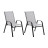 Комплект садовых стульев 2 шт из текстилена на металлической раме Серый