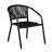 Садовий стілець вуличний з міцного з плетного штучного ротанга Чорний