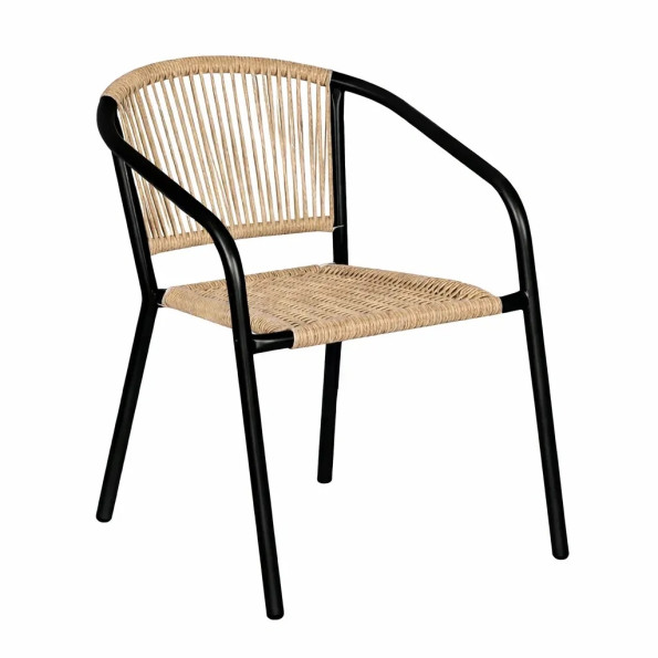 Садовий стілець вуличний з міцного з плетного штучного ротанга Коричневий