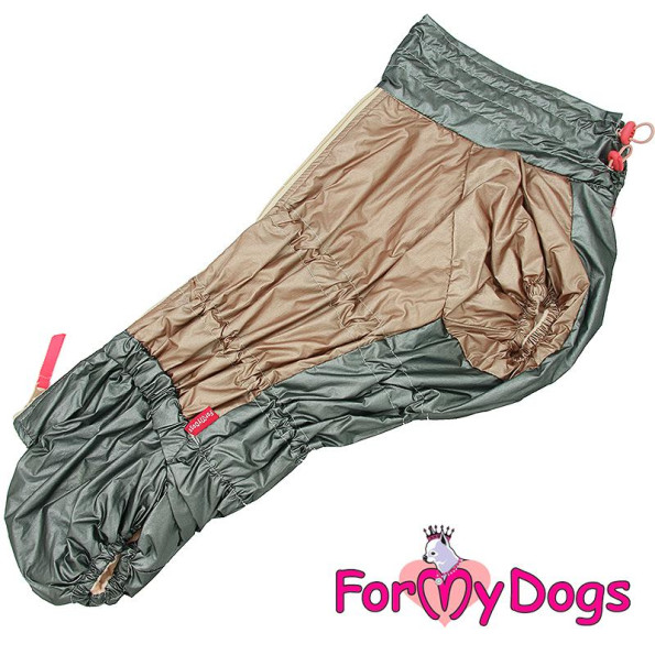 Зимовий комбінезон для собак For My Dogs "CREAMY" породи Такси та Вельш Корги, сірий