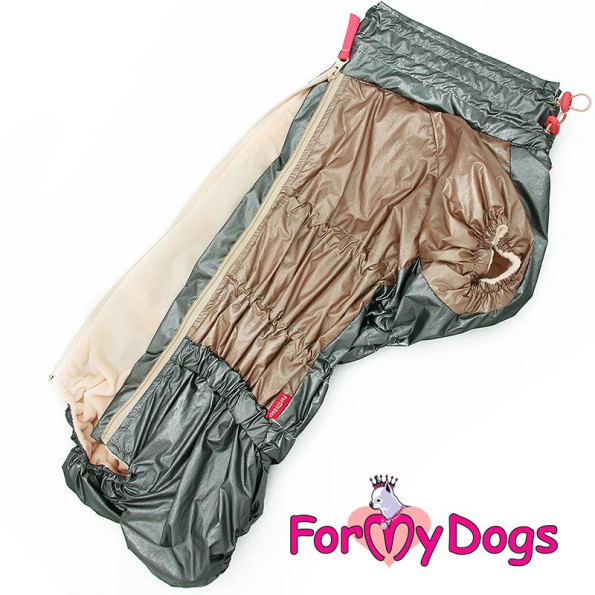 Зимовий комбінезон для собак For My Dogs "CREAMY" породи Такси та Вельш Корги, сірий -
                                                        Фото 3