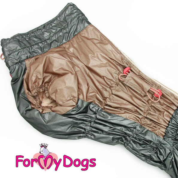 Зимовий комбінезон для собак For My Dogs "CREAMY" породи Такси та Вельш Корги, сірий -
                                                        Фото 4