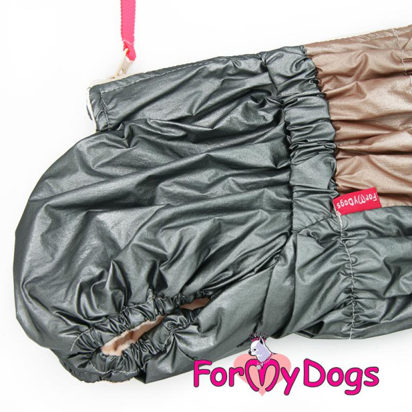 Зимовий комбінезон для собак For My Dogs "CREAMY" породи Такси та Вельш Корги, сірий -
                                                        Фото 5