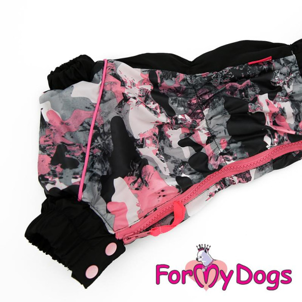 Зимовий комбінезон для собак For My Dogs "Абстракція" чорний -
                                                        Фото 2