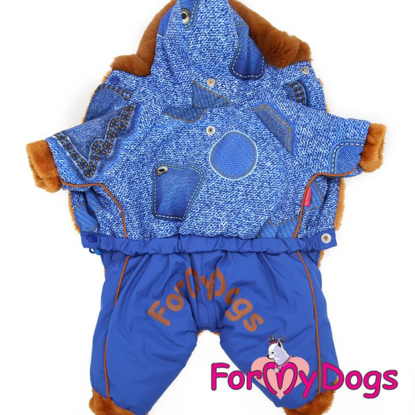 Зимовий комбінезон для собак For My Dogs "Джинс" синій -
                                                        Фото 2