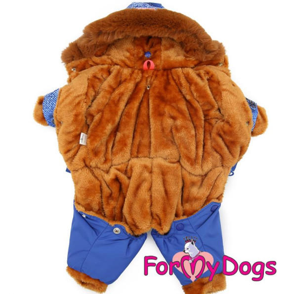 Зимовий комбінезон для собак For My Dogs "Джинс" синій -
                                                        Фото 3