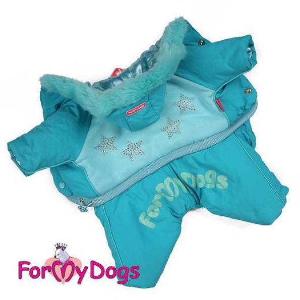 Зимний комбинезон для собак For My Dogs "Звездочки из камней" голубой Зимний комбинезон для собак For My Dogs "Звездочки из камней" голубой