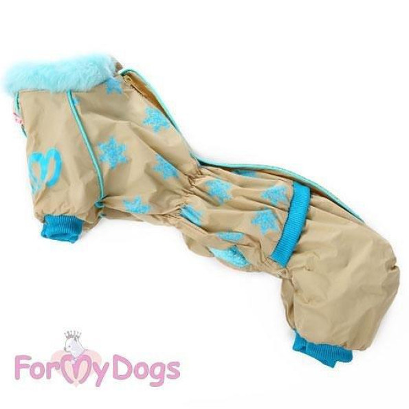 Зимовий комбінезон для собак For My Dogs "Сніжинки" сірий Зимовий комбінезон для собак For My Dogs "Сніжинки" сірий