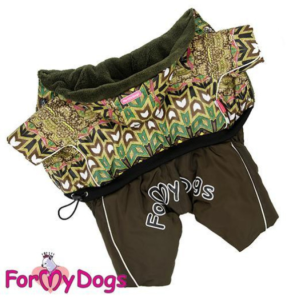 Зимовий комбінезон для собак For My Dogs "Хакі" зелений Зимовий комбінезон для собак For My Dogs "Хакі" зелений