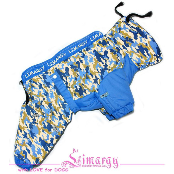 Зимний комбинезон для собак Limargy "Camo-Lim" синий Зимний комбинезон для собак Limargy "Camo-Lim" синий