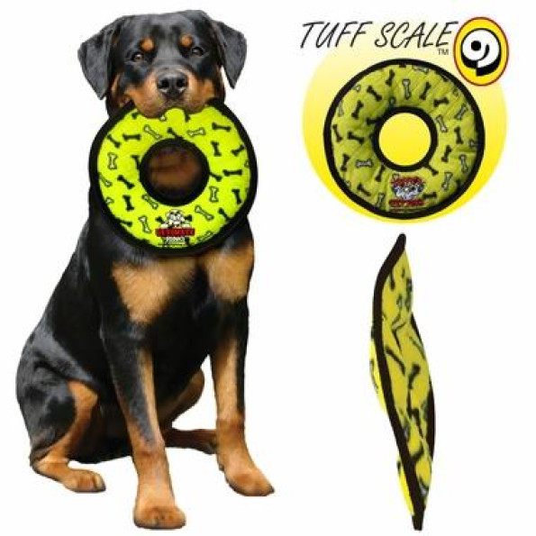 Игрушка для собак КОЛЬЦО прочное ULTIMATE RING TUFFY\'S RING желтый 28х28х5см -
                                                        Фото 2