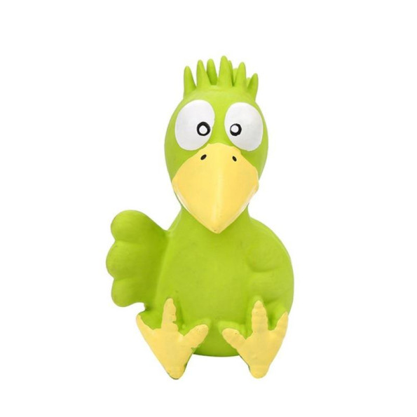 Іграшка для собак Горобець латексний з пищалкою, зелений 13см  -
                                                        Фото 4