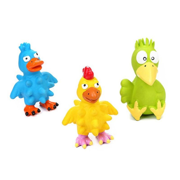 Іграшка для собак Горобець латексний з пищалкою, зелений 13см  -
                                                        Фото 5