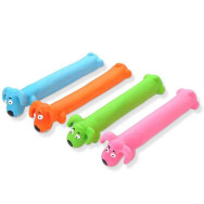 Іграшка для собак Довга собака латексна з пищалкою, зелена 26см 