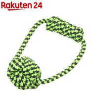 Іграшка для собак канатна Кручений джгут з м\'ячем, зелений 21см 