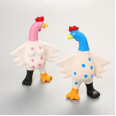 Игрушка для собак Курица латексная с пищалкой, розовый 17см