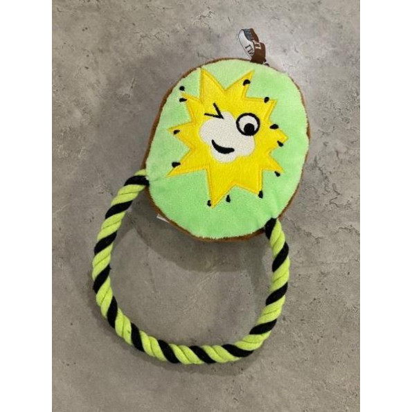 Игрушка для собак Charming Toy DRAWSTING КИВИ плюшевая с пищалкой и канатом 10*13cm Игрушка для собак Charming Toy DRAWSTING КИВИ плюшевая с пищалкой и канатом 10*13cm