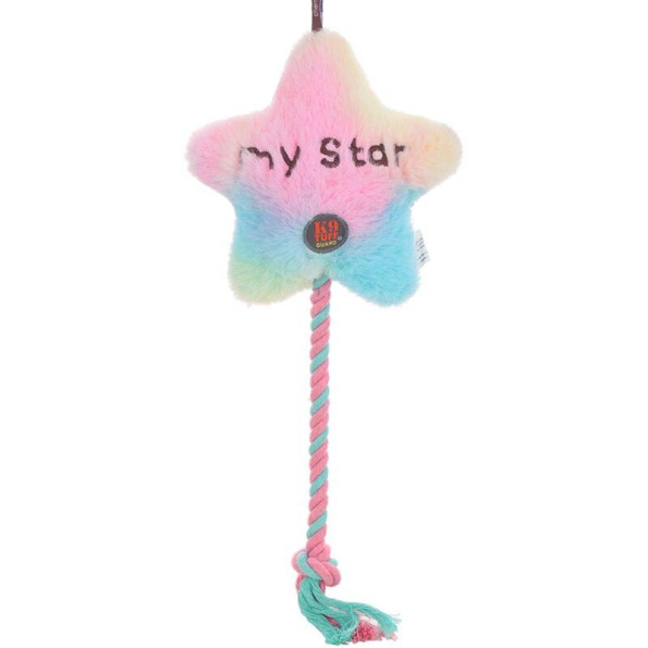 Игрушка для собак Charming Toy DREAM STARS Звездочка плюшевая с пищалкой и канатом 17*40cm Игрушка для собак Charming Toy DREAM STARS Звездочка плюшевая с пищалкой и канатом 17*40cm