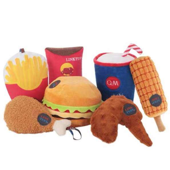 Игрушка для собак Charming Toy FAMILY BUCKET ПИРОГ плюшевый со звуком 7*15cm -
                                                        Фото 2