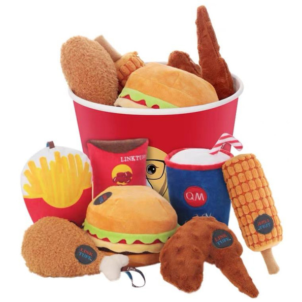Игрушка для собак Charming Toy FAMILY BUCKET ПИРОГ плюшевый со звуком 7*15cm -
                                                        Фото 3