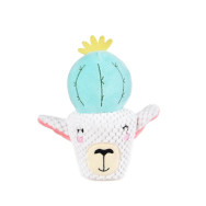 Іграшка для собак Elite Кактус-єдиноріг плюшевий зі звуком, білий 22*17см 