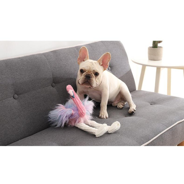 Іграшка для собак Elite Фламінго плюшева зі звуком, рожева 23*43см  -
                                                        Фото 4