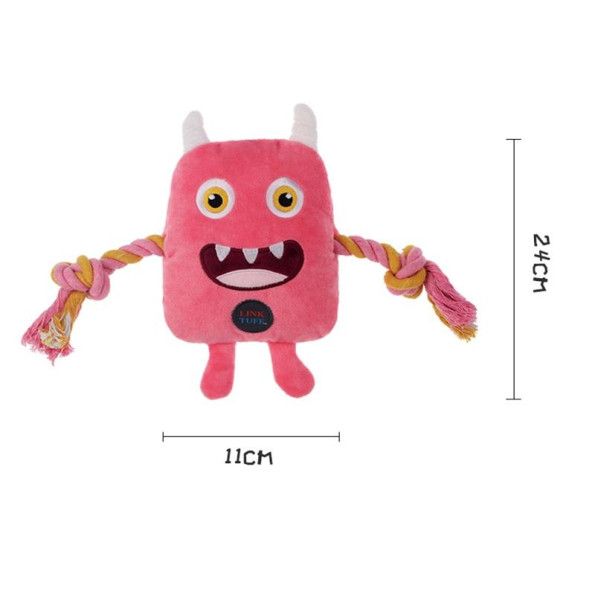 Игрушка для собак Charming Toy Monster Series Монстр с канатами и пищалкой, 24cm розовый Игрушка для собак Charming Toy Monster Series Монстр с канатами и пищалкой, 24cm розовый