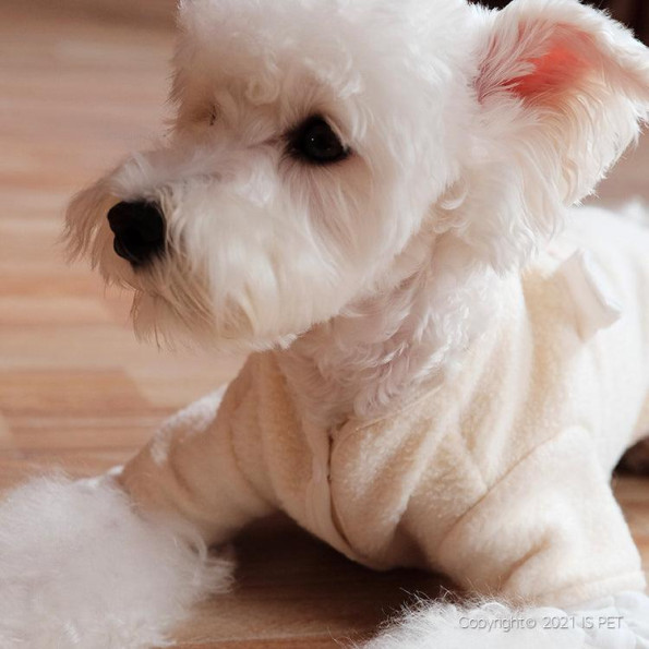 Флісовий комбінезон для собак Is Pet з ведмедиком на спині, бежевий M -
                                                        Фото 4