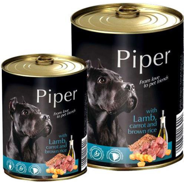 Консервы для собак Piper Dog Ягненок, морковка, коричневый рис 800г Консервы для собак Piper Dog Ягненок, морковка, коричневый рис 800г