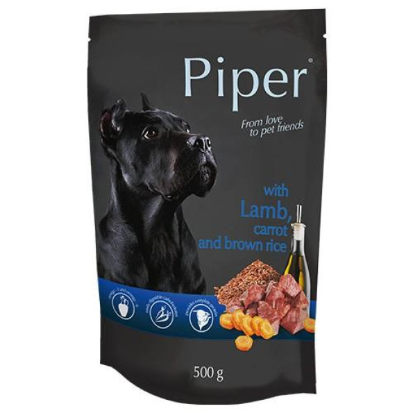 Консервированный корм для собак Piper Dog Ягненок, морковка и коричневый рис ПАУЧ упаковка 500г Консервированный корм для собак Piper Dog Ягненок, морковка и коричневый рис ПАУЧ упаковка 500г