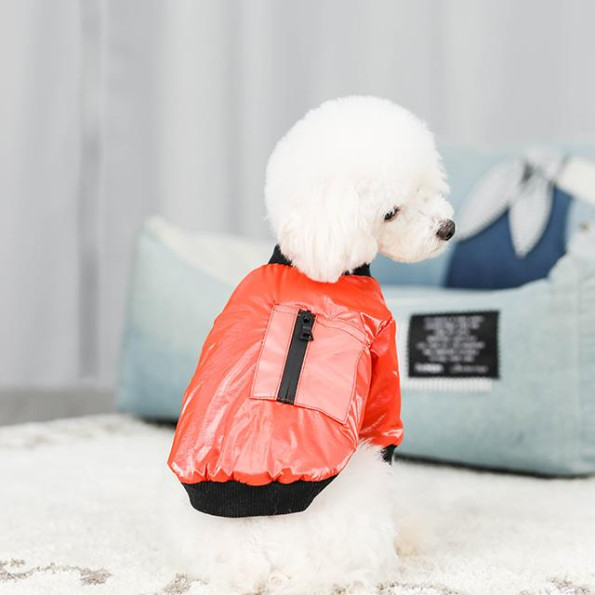 Куртка для собак Cheepet ПЕРЛАМУТРОВА без капюшона, помаранчева Куртка для собак Cheepet ПЕРЛАМУТРОВА без капюшона, помаранчева