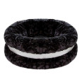 Лежанка для собак и кошек круглая Is Pet Oreo fleece bed черного цвета круглая в миде орео