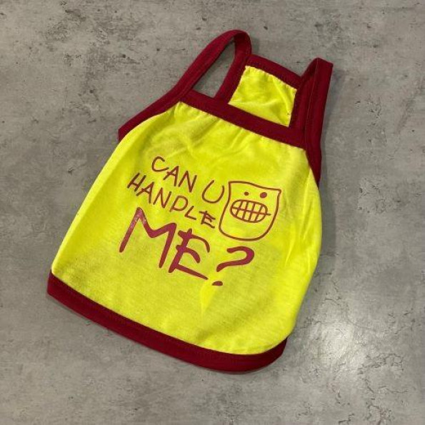 Майка для собак "Can U Handle Me?" жовта M