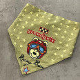 Бандана для собак, котов Grandprixt косынка на шею, на краях липучки, зеленого цвета