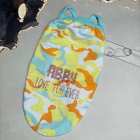 Майка для собак ABBY ABBY "Камуфляж" блакитний
