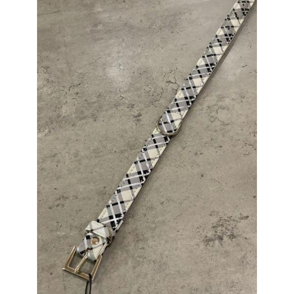 Нашийник для собак у кольорі Burberry, білий 2*43см 
