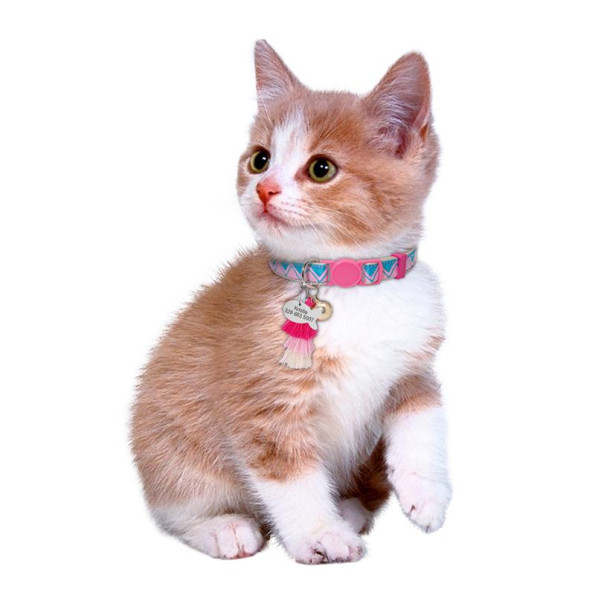 Ошейник для котов нейлоновый в расцветку с Зигзагами, с колокольчиком и кисточкой, розового цвета -
Фото 2 Ошейник для котов нейлоновый в расцветку с Зигзагами, с колокольчиком и кисточкой, розового цвета -
Фото 2