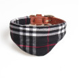 Ошейник-бандана для собак с расцветкой Burberry черного цвета