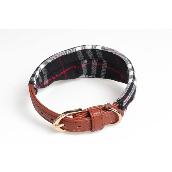 Ошейник-бандана для собак с расцветкой Burberry черного цвета -
                                                        Фото 4