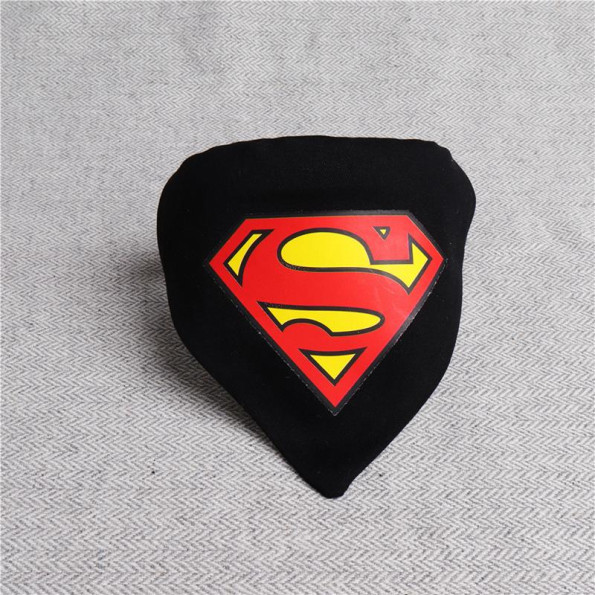 Ошейник-банданадля собак с надписью Superman на ткани, черного цвета Ошейник-банданадля собак с надписью Superman на ткани, черного цвета
