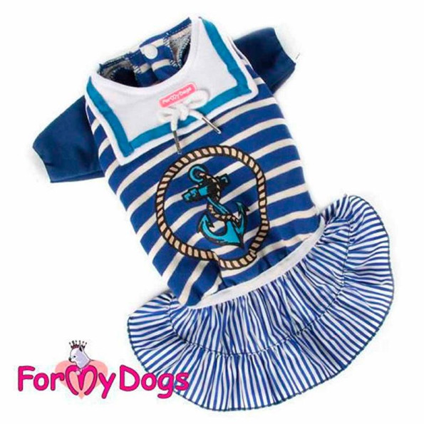 Сукня для собак For My Dogs "Якір" блакитний Сукня для собак For My Dogs "Якір" блакитний