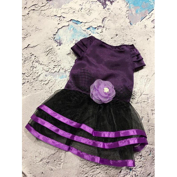 Сукня для собак Multibrand "Retro Satin" фіолет Сукня для собак Multibrand "Retro Satin" фіолет