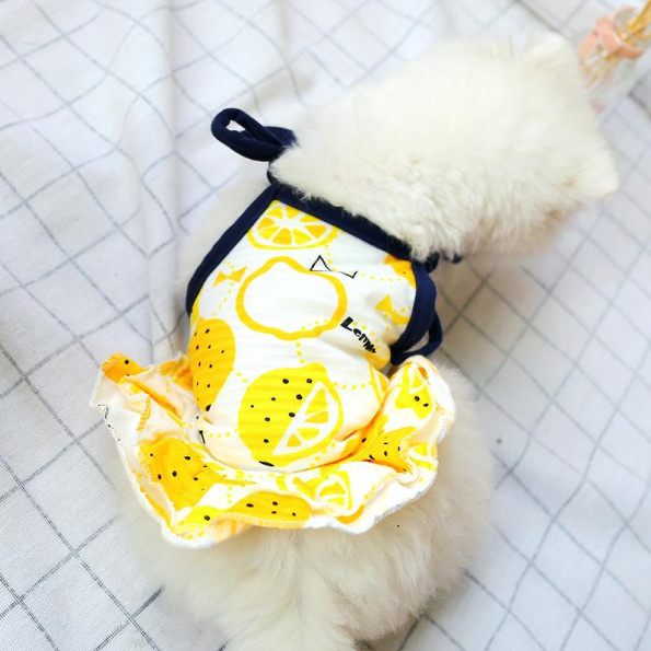 Сукня для собак PetCircle "Лимончики" біла -
                                                        Фото 3