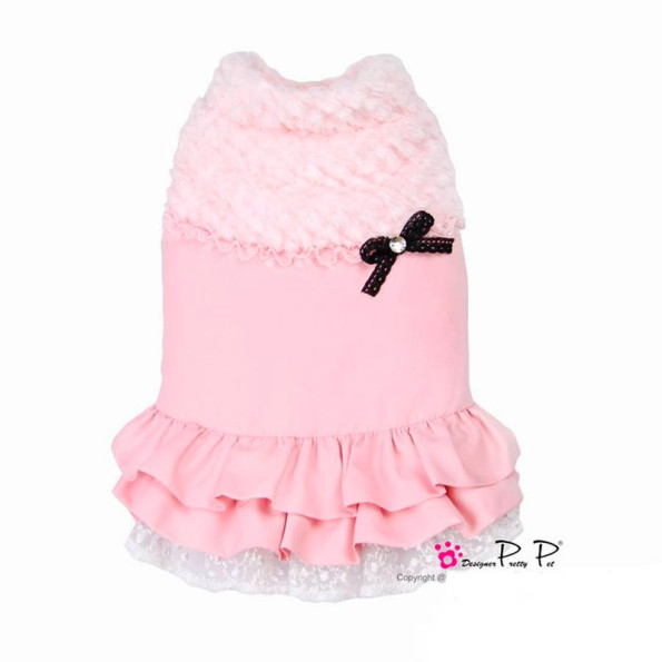 Жилет для собак-платье для собак Pretty Pet Bella Coat с юбкой, на кнопках, розовая Жилет для собак-платье для собак Pretty Pet Bella Coat с юбкой, на кнопках, розовая